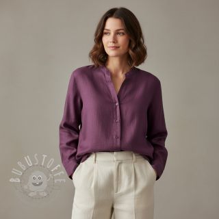 Leinenstoff gewaschen 170 g mulberry