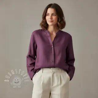 Leinenstoff gewaschen 170 g mulberry