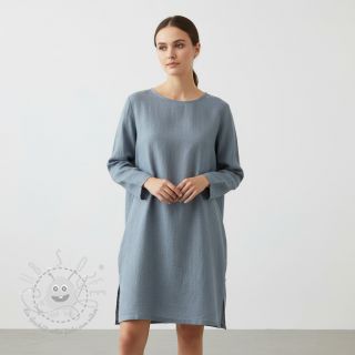 Leinenstoff gewaschen 170 g ocean green