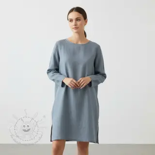 Leinenstoff gewaschen 170 g ocean green