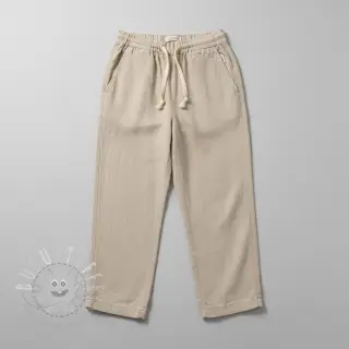 Leinenstoff gewaschen 170 g beige