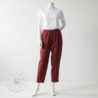 Leinenstoff gewaschen 170 g wine red