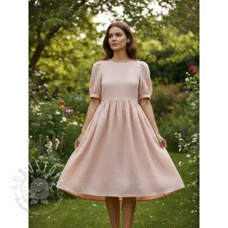 Leinenstoff gewaschen 170 g light rose