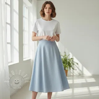 Leinenstoff gewaschen baby blue