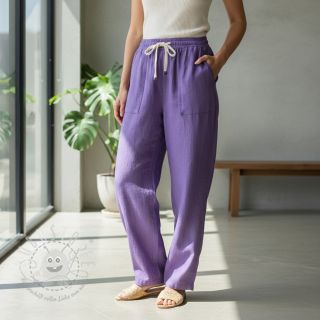 Leinenstoff gewaschen purple