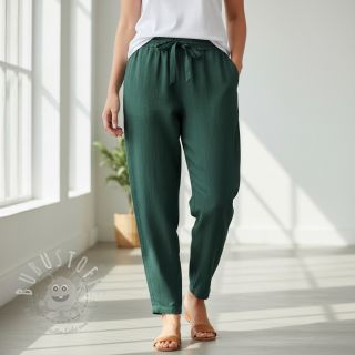 Leinenstoff gewaschen shady green