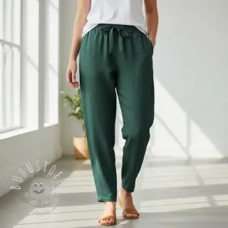 Leinenstoff gewaschen shady green