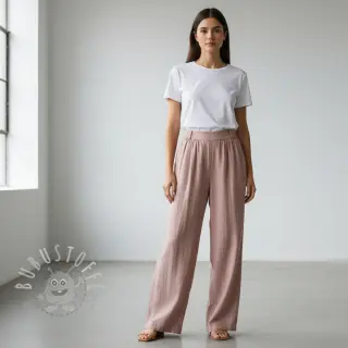 Leinenstoff gewaschen light salmon