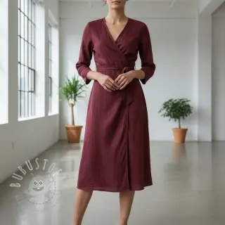 Leinenstoff gewaschen bordeaux