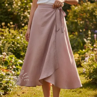 Leinenstoff gewaschen light lilac
