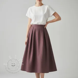 Leinenstoff gewaschen old purple