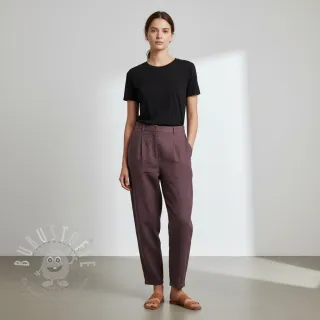 Leinenstoff gewaschen old purple