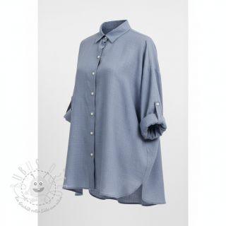 Leinenstoff gewaschen blue shadow