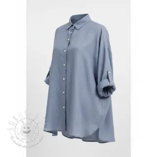 Leinenstoff gewaschen blue shadow