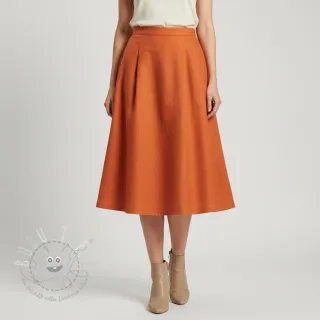 Leinenstoff gewaschen orange