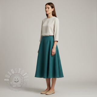 Leinenstoff gewaschen dark cyan