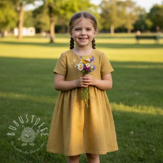 Leinenstoff gewaschen ochre