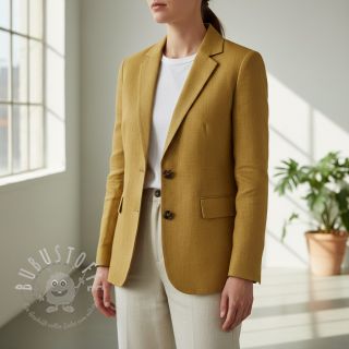 Leinenstoff gewaschen ochre