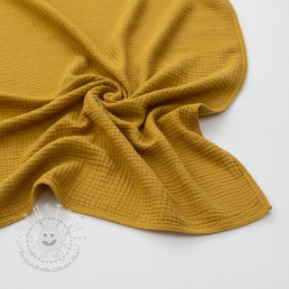 Double gauze/musselin dark ochre