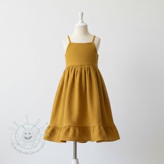 Double gauze/musselin dark ochre