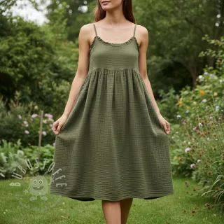 Double gauze/musselin soft green
