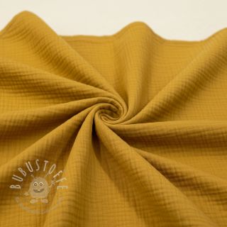 Double gauze/musselin dark ochre ORGANIC