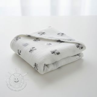 Double gauze/musselin Animals design A digital print ORGANIC