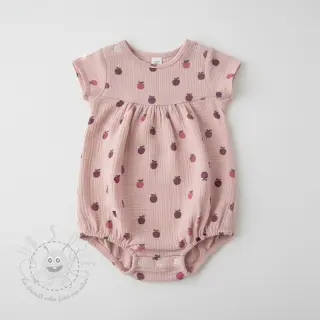 Double gauze/musselin Fruits apple soft rose