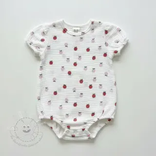 Double gauze/musselin Fruits apple white