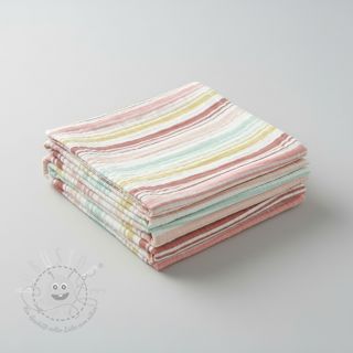 Double gauze/musselin Beach Stripe red