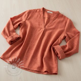 Double gauze/musselin Vintage red