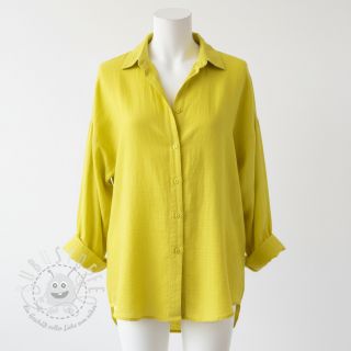 Double gauze/musselin Vintage neon yellow