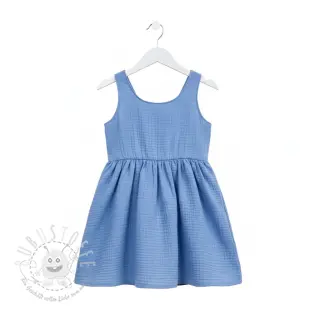 Double gauze/musselin royal blue