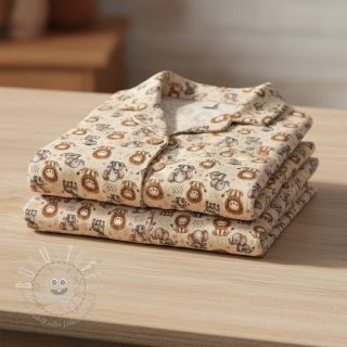 Double gauze/musselin Safari buddys design D digital print