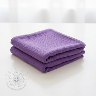 Double gauze/musselin violet ORGANIC