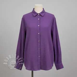 Double gauze/musselin violet ORGANIC