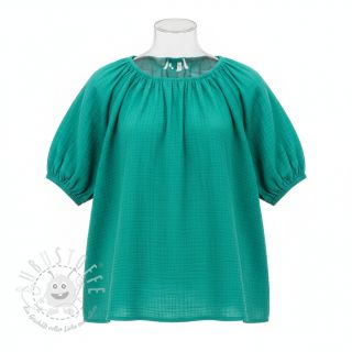 Double gauze/musselin dark teal ORGANIC