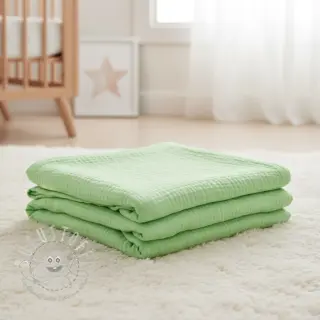 Double gauze/musselin light lime ORGANIC