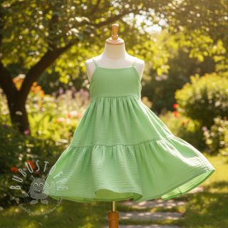 Double gauze/musselin light lime ORGANIC