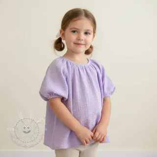 Double gauze/musselin bright violet ORGANIC