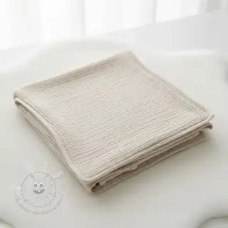 Double gauze/musselin light sand ORGANIC