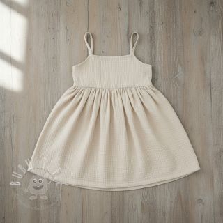 Double gauze/musselin light sand ORGANIC