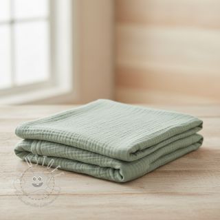 Double gauze/musselin dark mint ORGANIC