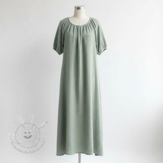 Double gauze/musselin dark mint ORGANIC