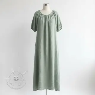 Double gauze/musselin dark mint ORGANIC