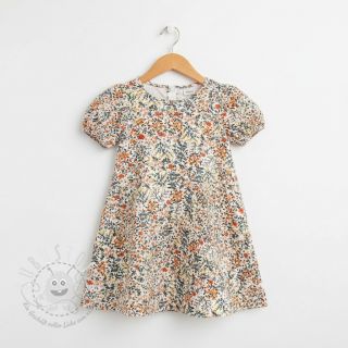 Double gauze/musselin Oldstyle flowers white digital print