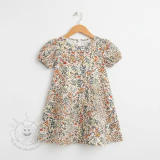 Double gauze/musselin Oldstyle flowers white digital print