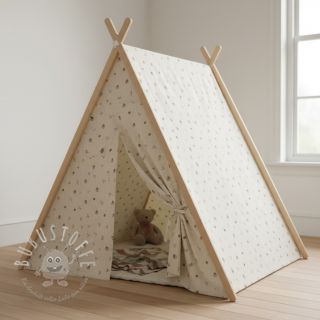 Double gauze/musselin Flowers SIMPLY NATURAL digital print ORGANIC