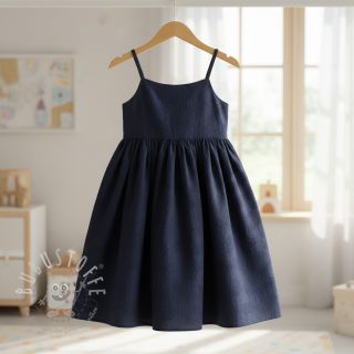 Double gauze/musselin EMBROIDERY Flowers navy