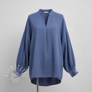 Double gauze/musselin midnight blue